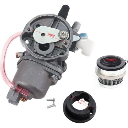 Carburetor Carb Carby + Steel 44mm Air Filter Blue + Stack 47cc 49cc Mini Moto Dirt Pocket Bike ATV Quad Minimoto Minicross