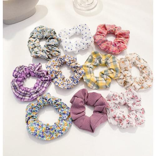 Summer Large Intestine Hairpin Simple Lattice French Girls Hair Accessories Female Tie Your Hair With A Hair Band Rubber Band