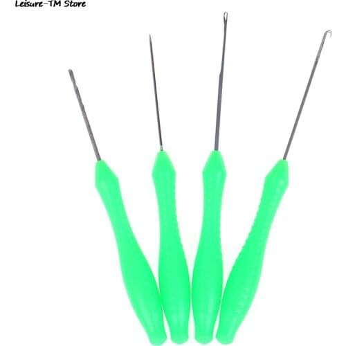 4Pcs Fishing Rigs Needle Kit Bait Needle Set Hook Drill Boilie Stringer Baiting Rig Tool Carp Fishing Terminals