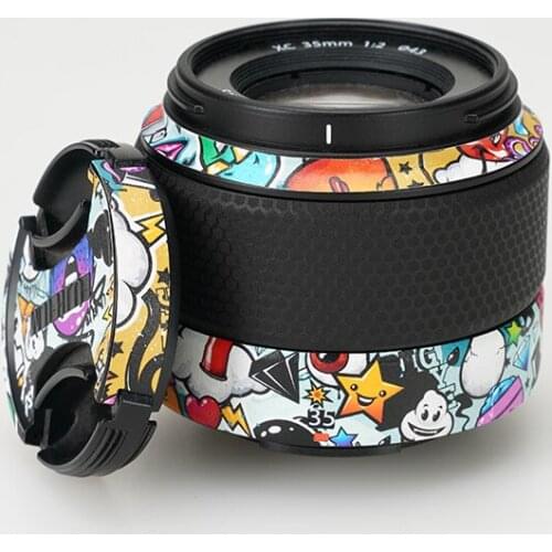 Fuji XC35mm F2 Lens Premium Decal Skin for FUJIFILM Fujinon XC35mmF2 Lens Protector Cover Film Wrap Sticker