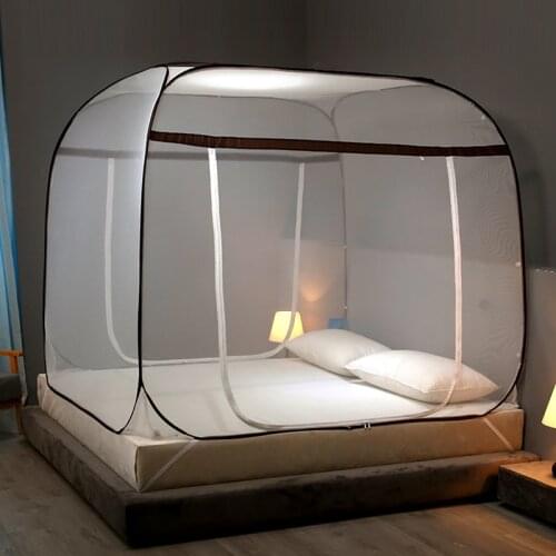 New Installed Mosquito Nets Mongolian Bag Household Drop-Resistant Full Bottom Back Foldable Mosquito Net
