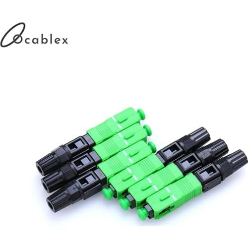 BIG SALE 200PCS/Pack FTTH SC APC Single-Mode Fiber Optic SC APC Quick Fast Field Assembly Connector For Drop Cable