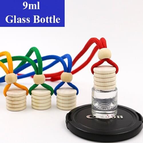 50PCS/LOT 9ml Simple Car Hanging Bottles Car Empty Perfume Accessories Bottle Ornaments Air Cleaner Car Air Refreshing Agent