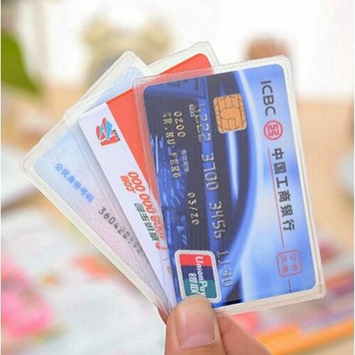5PCS/lot PVC Transparent Credit Card Holder Protect ID Card Business Card Cover Credit Card Protection Case