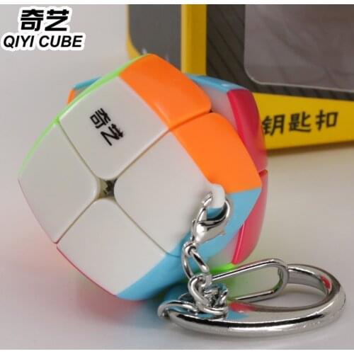 QiYi keychain Cube 3x3 Mini cubes 2x2 Mini Bread Cube 3x3x3 2x2x2 magic puzzles Professional educational toys game cube toy gift