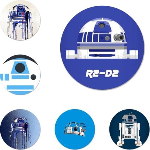 R2D2 Moon Icons Pins Badge Decoration Brooches Metal Badges For Clothes Backpack Decoration