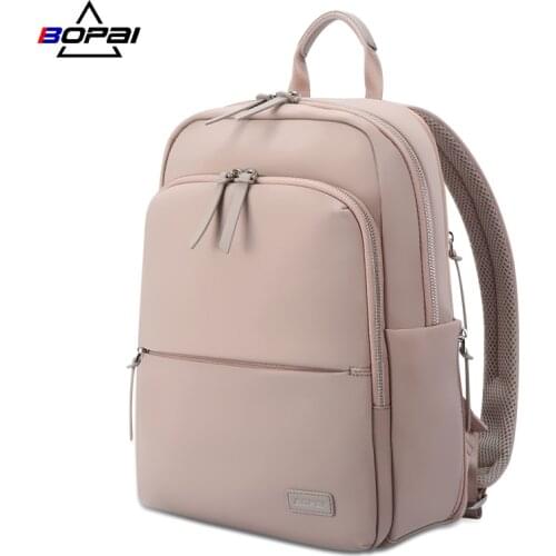 BOPAI Laptop Backpack Women 14 Inch Waterproof Notebook Back Pack High Quality Fashion Female Student Bag Teenage Girl Schoolbag