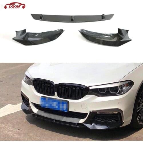 Carbon Fiber Front Lip Splitters Flaps for BMW 5 Series G30 G38 M Sport 2017-2019 Head Bumper Chin Shovel Protector