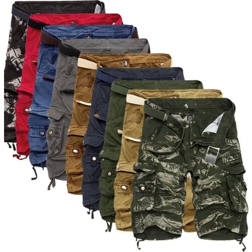Military Cargo Shorts Men Summer Camouflage Pure Cotton Brand Clothing Comfortable Men Tactical Camo Cargo Shorts