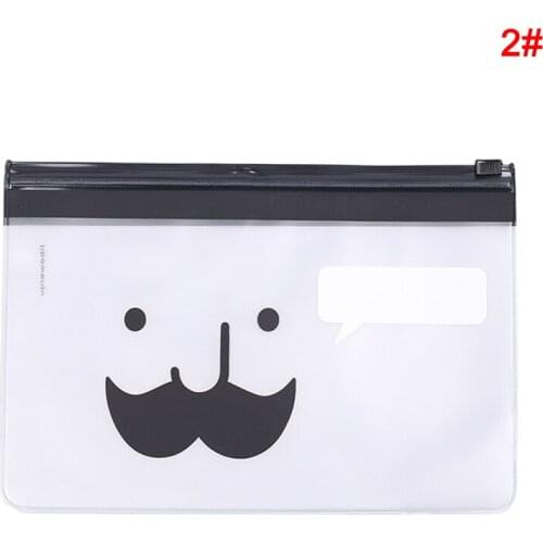 Zipper Storage Bag Transparent Cute Pencil Pen Case Pocket Makeup Brush Holder Cosmetic Pouch AUG889