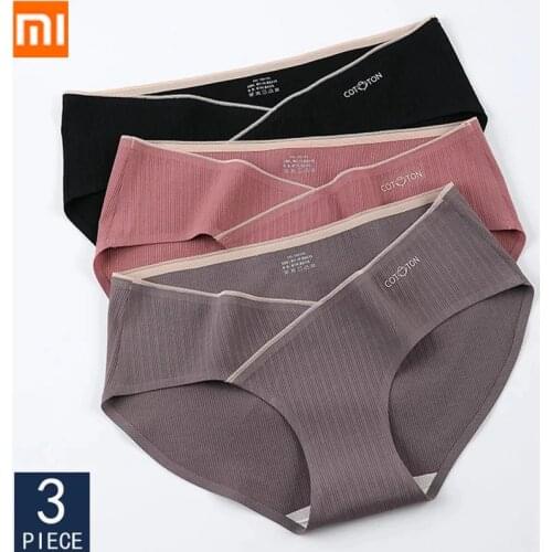 Xiaomi youpin womens cotton underwear mulberry silk seamless panties womens low waist breathable panties