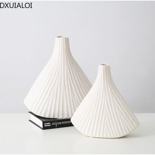 Home decoration simple shell ceramic ornaments hotel front desk furnishings living room porch porcelain ornaments DXUIALOI