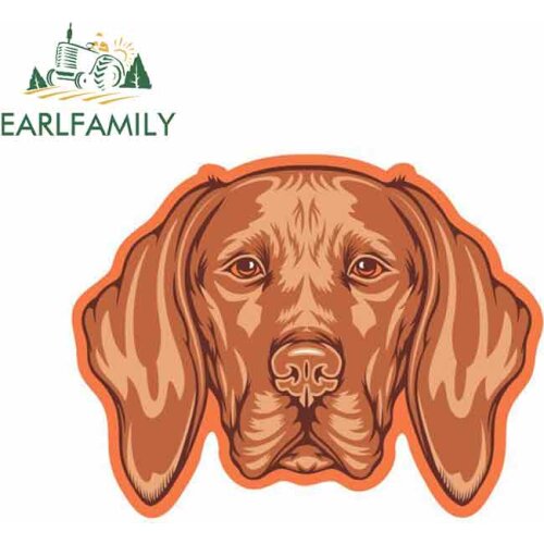 EARLFAMILY 13cm x 10cm Cartoon Dog Car Stickers Vinyl JDM Waterproof RV VAN Fine Decal 3D Car Accessories Graphics Comic Oem