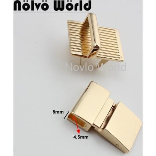 Nolvo World 2-10 pieces 37*25mm 3 colors gold press bag lock metal press lock handbag lock