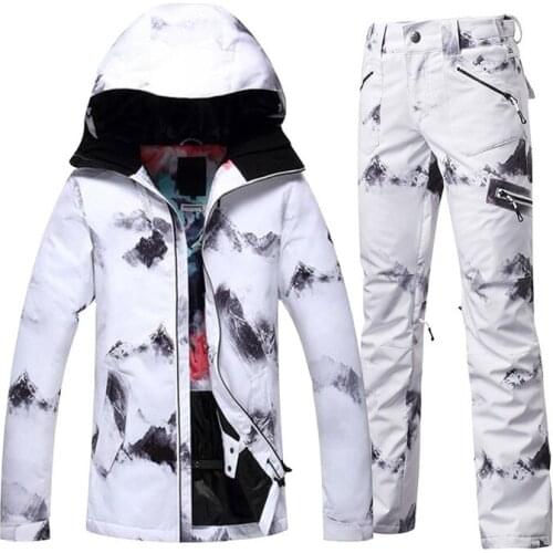 Gsou Snow Women Snow Wear Snowboarding Clothes Skiing Suit Sets 10K Waterproof Windproof Outdoor Costumes Jackets + Pants Brand