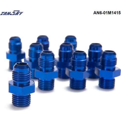 10PCS/LOT Adapter Adaptor Aluminum Car Fittings For Braided Lines (Hoses) - Fuel/Oil/Gas/Water/Fluid/Air AN6-01M1415