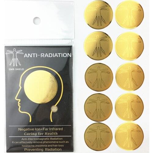 10pcs Mobile Phone Anti Radiation EMF Blocker Laptop Protector Sticker Universal Electronic Devices Self Adhesive Negative Ions