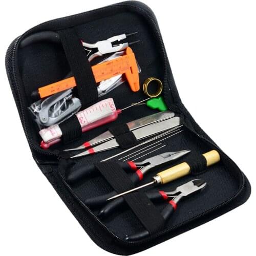 19 Pieces/set Jewelry Making Beading Pliers Set Tools Kit FLat Long Round Nose Awl