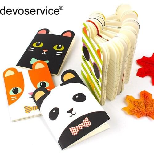 2pcs Creative Mini Cute Cartoon Animal SoftSurface Small Practice Book Pocket Notepad Stationery Office Material School Supplies