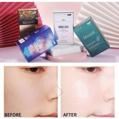20pcs/box No-wash Sleeping Mask Moisturizing Repairing Facial Mask Cream Disposable Remove Fine Lines Face Skin Care Mask