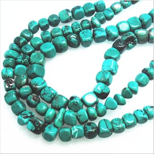 34pcs natural blue turquoisee stone chips new arrival for women bracelets making 10mm new arrivals hot selling natural stone