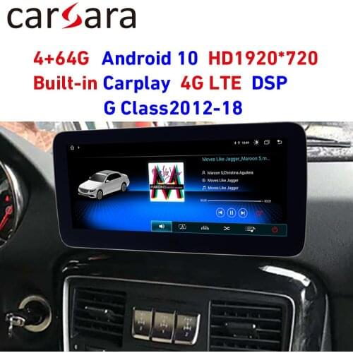 4G RAM 64G Android10 touch screen for G Class 2012-2018 10.25" GPS Navigation Built in car play DSP radio interface adapter