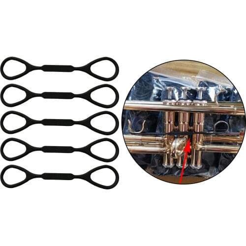 5Pcs Black Rubber Trumpet Slide Slicone Stopper Replacement Musical Instrument Accessory