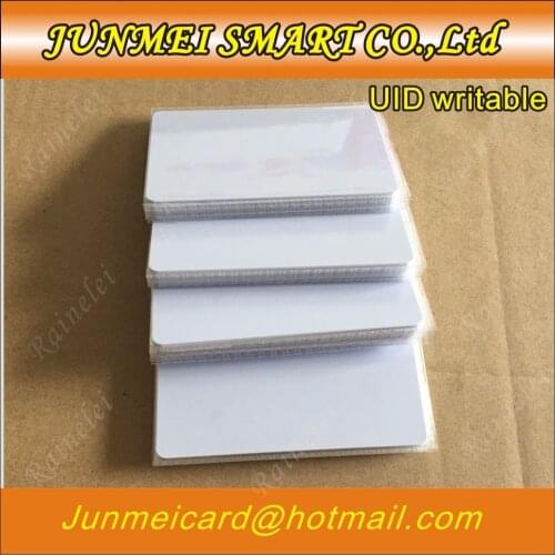 50pcs/lot UID Cards Changeable Sector 0 Block 0 Writable 13.56Mhz RFID Proximity Card Rewritable Copy Clone