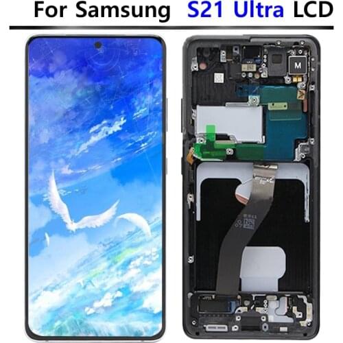 6.8'' New Original LCD For Samsung Galaxy S21 Ultra 5G Lcd G998F G998F/DS With Frame Display Touch Screen Digitizer Assembly