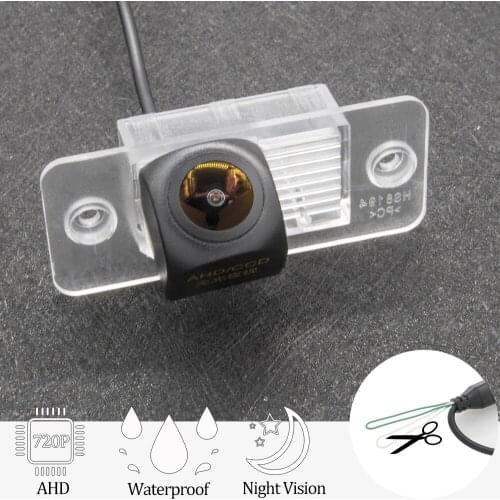AHD 1280*720 Vehicle Rear View Camera For Volkswagen VW Touareg 7L 2002-2010 Tiguan 2007-2014 Car Reversing Mirror LCD Monitor