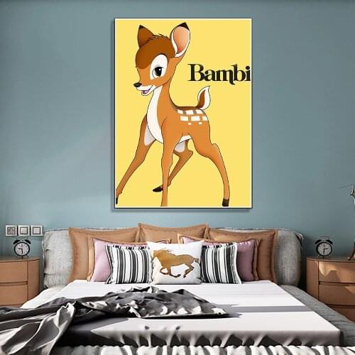 5D DIY Disney Diamond Painting Deer Bambi Movie Full Diamond Embroidery Childrens Handmade Custom Home Decoration Gift