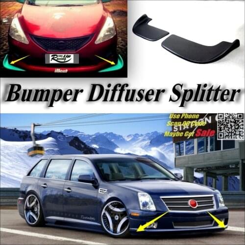 Car Splitter Diffuser Bumper Canard Lip For Cadillac STS / STS-V / SLS 2005~2013 Tuning Body Kit Front Deflector Car Fin Chin