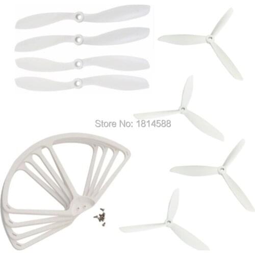 Cheerson CX-20 CX20 Quadcopter aircraft parts and protection rings and white fan blades trefoil propeller upgrade Accessories