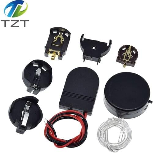 TZT CR2032 CR2025 CR1220 Button Coin Cell Battery Socket Holder Case Cover With ON-OFF Switch 3V 6V Battery Storage Box