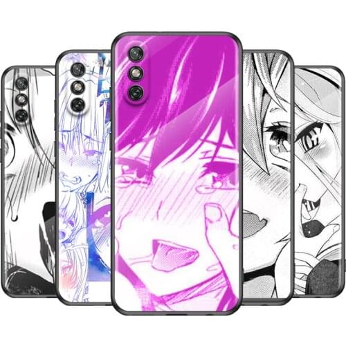 Cartoon Girl Facing Tempered Glass Cover For Huawei Y6 Y7 Y9 Y5P Y6P Y8S Y8P Y9A P Smart Z 2019 2020 2021 Phone Case