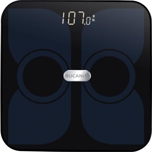 Bucanim Digital Bathroom Scale ITO Smart Body Weighing Analyzer Health Monitor with Smartphone App for Fitness Tracking 400lb