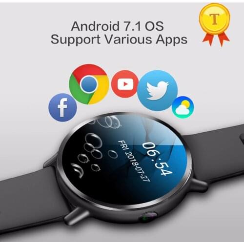 Hot selling 4G lte Smart phone Watch man With 8MP Camera GPS hd big round Screen Sport Business smartwatch download app For ios