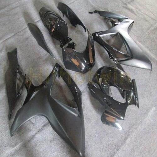 GSX-R750 Custom motorcycle cowl for GSX-R600 750 2006 2007 K6 ABS plastic Fairing Injection mold glossy black fairing GSXR600