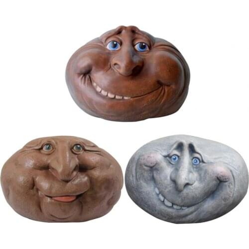 Stone Sculpture Garden Statues Creative Exquisite Resin Funny Garden Yard Rock Statue for Outdoor