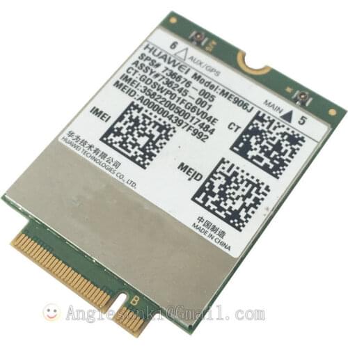 ME906J Dual-band M.2 (NGFF) 4G LTE/HPSA + Mobile Broadband Module 736676-005 (Not ME906E) for HP Lt4225 HUA.WEI Notebooks,M2M