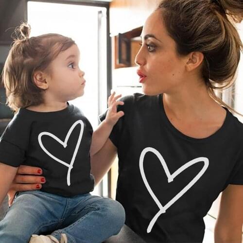 MENISCOUNTER Same T-shirts For Mom And Daughter