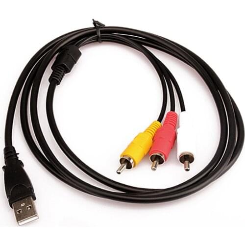 New 1.5M 5ft USB Male A to 3 RCA AV A/V TV Adapter Cord Cable Audio AV Cable