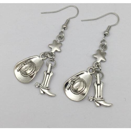 2020 new Country Western Earrings, Cowboy Hat Earrings, Boots & Spurs Earrings