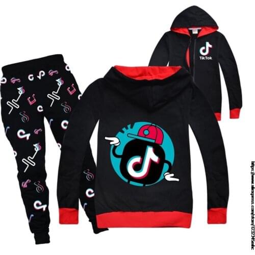 Outfits for Boy Tik Tok Cartoon Long Sleeve Clothes Baby Girls Autumn Fashion Children Clothing Set Tracksuit