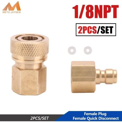 PCP Paintball 1/8NPT Quick Disconnect Coupler Fittings 1/8BSPP 8mm Copper M10x1 Female Plug Connector Air Refill Socket 2pcs/set