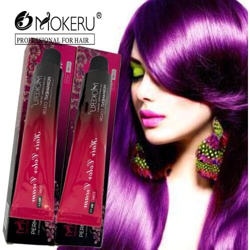 Mokeru 1pc Professional Using Colour Grey Silver Purple Hair Color Dye Cream Natural Dying Permanent Paint For Hairdye