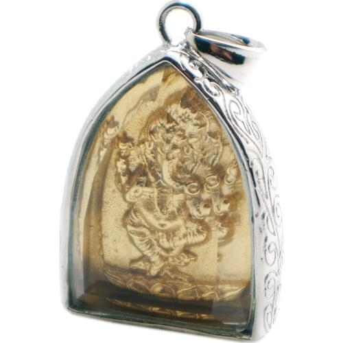 Unisex 316L Stainless Steel Golden Silver Color Geneisha Protect Pendant