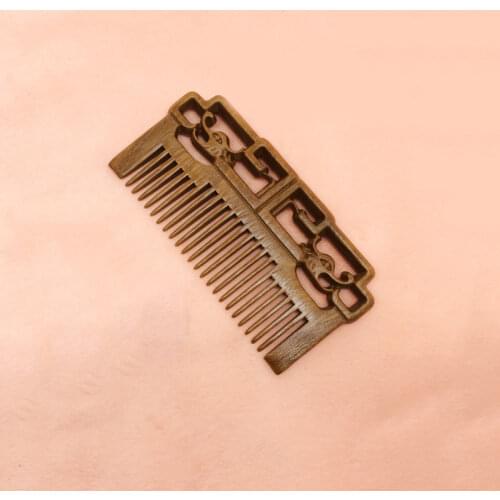 Carved Pocket Wooden Comb Natural Peach Wood Anti-static Massage Health Care Combs Vintage Hair Brush Combs Hair Styling Tool