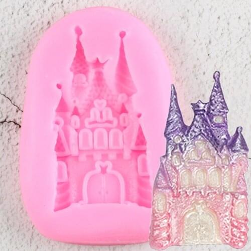 Silicone Fondant Mold Castle Church Wedding Christmas Cake Decoration Mold Food Grade Silicone Molds DIY Sugar Craft Tools