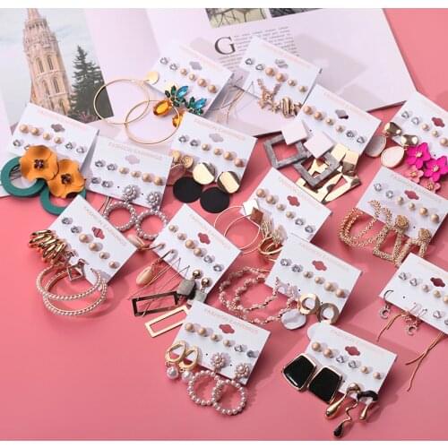 Vintage Tassel Acrylic Earrings For Women Bohemian Earrings Set Big Dangle Drop Earring 2020 Brincos Female Fashion Jewelry